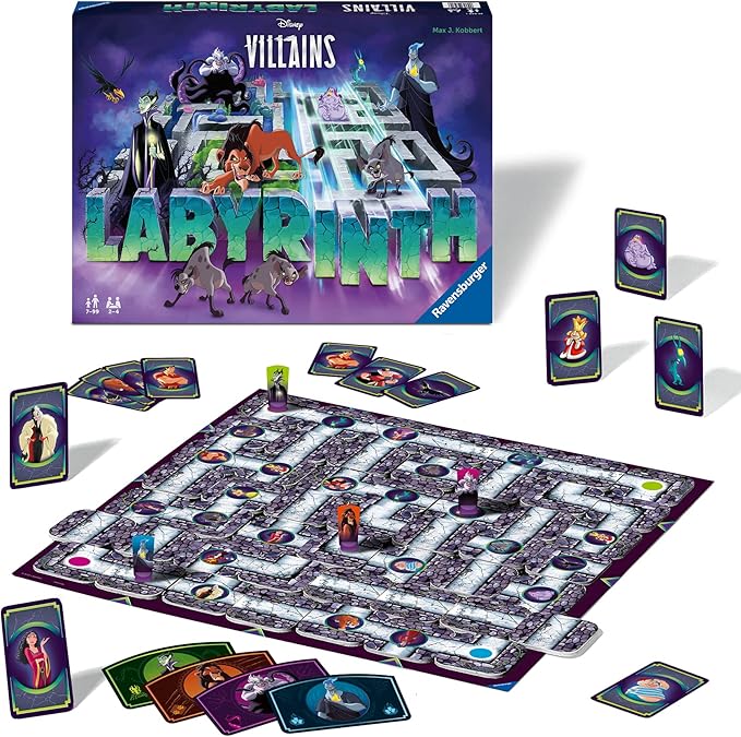 Ravensburger Disney Villains Labyrinth Board Game - Engaging Family Fun for Ages 7 and Up - Dynamic Maze Puzzle - Quality Design - Ideal Gift for Disney Fans