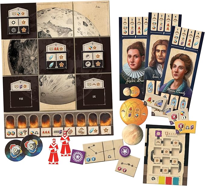 Capstone Games Galileo Galilei – Luna Expansion: Lunar Exploration Strategy Board Game | 1-4 Players 60-90 Min Playtime Ages 14+ | Solo and Cooperative Board Game for Adults &amp Family Game Night