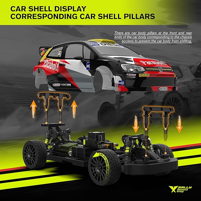 RLAARLO 1/12 Brushelss RC Cars for Adult Top Speed 50+ MPH Rally Car All Terrain RC Truck 4W Off-Road Monster Trucks with Gyro Waterproof Remote Control Car (Red)