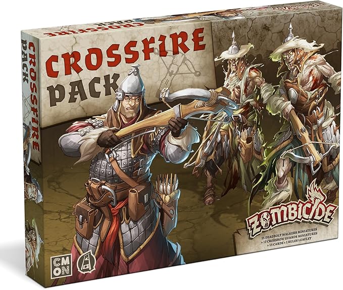 Zombicide White Death: Crossfire Pack - Add New Guards &amp Zombies to Your Games! Cooperative Strategy Game with Tabletop Miniatures Ages 14+ 1-6 Players 1 Hour Playtime Made by CMON