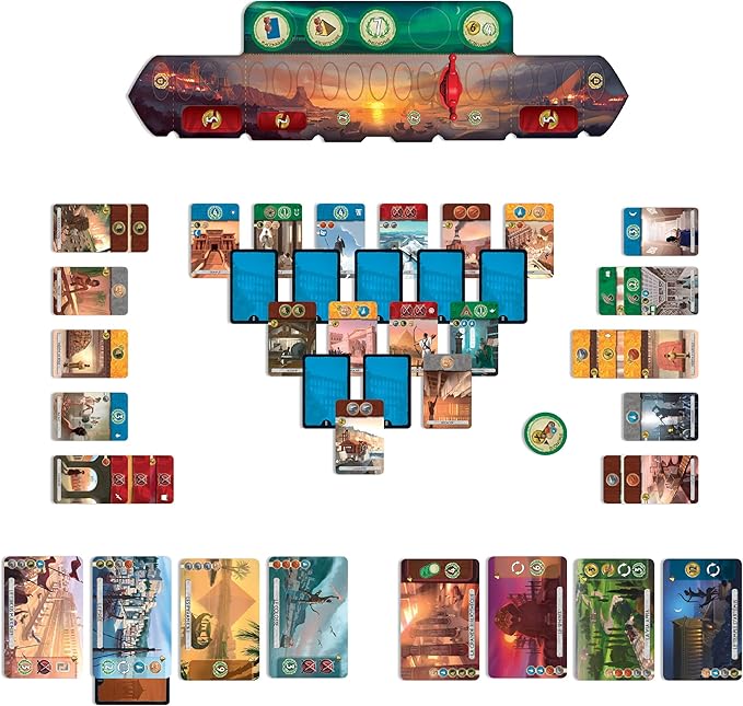 Asmodee 7 Wonders Duel Board Game BASE GAME - Intense Two-Player Battles in the Ancient World Strategy Game for Kids and Adults Ages 10+ 2 Players 30 Minute Playtime