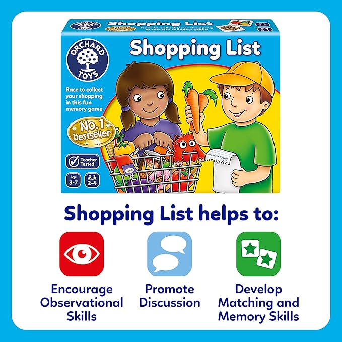 Orchard Toys Shopping List - Educational Memory Game - Age 3-7 - Perfect For Home Learning