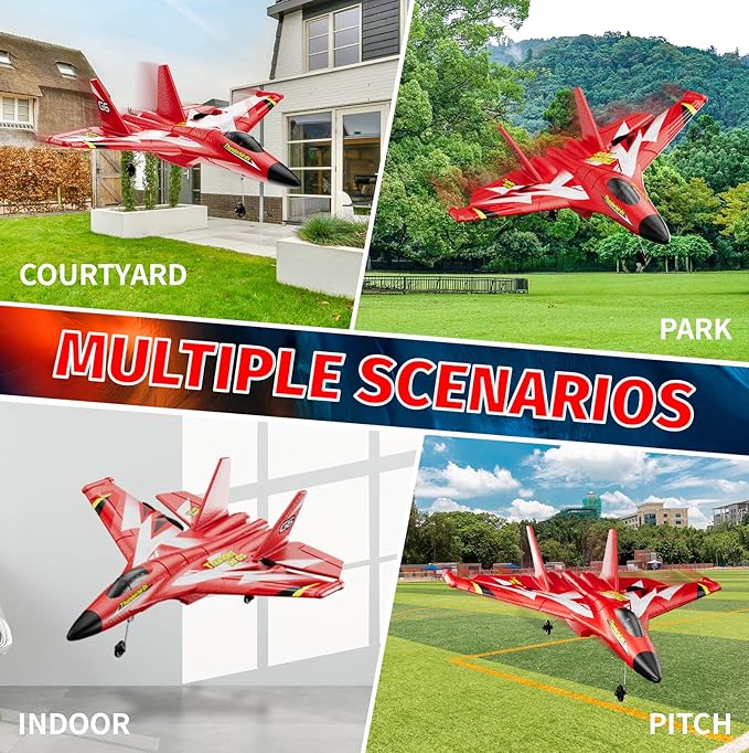 4DRC Foam RC Plane for Kids Adults Remote Control Airplane RC Jet Helicopter Drone Plane for Kids Adults Beginner Easy to Fly RC Fighter Remote Control Aircraft with Automatic Balance Gyro