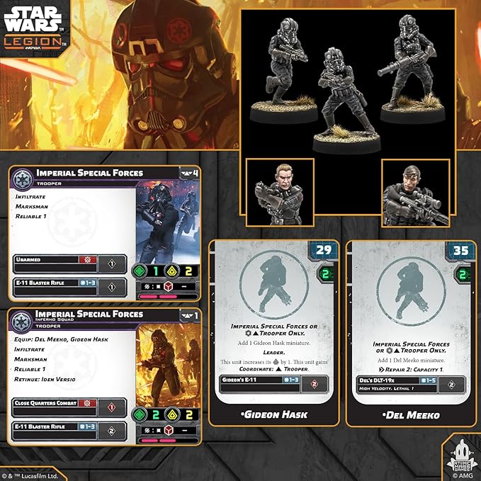 Asmodee Star Wars: Legion Imperial Special Forces - Tabletop Miniatures Game Strategy Game for Kids and Adults Ages 14+ 2 Players 90 Min Playtime