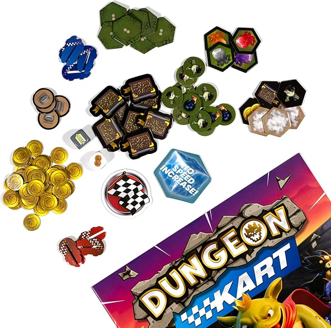 Brotherwise Games Dungeon Kart Fast-Paced Racing Adventure Strategic Racing Family-Friendly Fun Board Game for 2 to 8 Players and Ages 10+