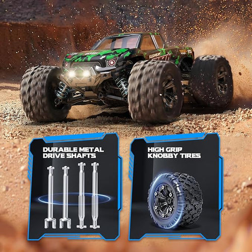 1:18 Scale All Terrain RC Cars 40 KPH High Speed 4WD Electric Vehicle with 2.4 GHz Remote Control 4X4 Waterproof Off-Road Truck with Two Rechargeable Batteries