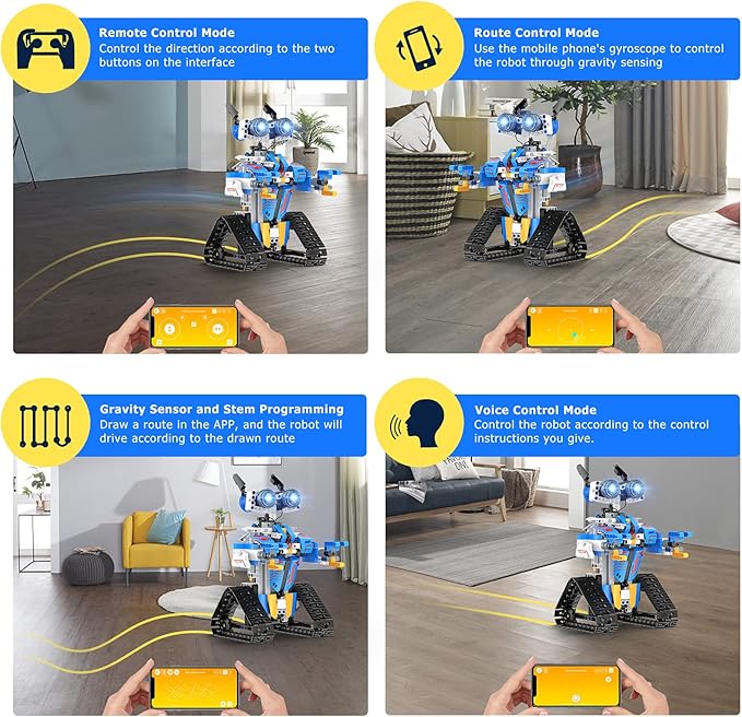 Robot Toys for 8-16 Year Old Boys Girls Kids with APP or Remote Control Science Programmable Building Block Kit STEM Projects Educational Birthday Gifts
