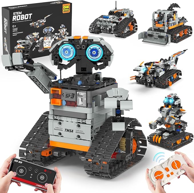 5in1 STEM Robot Building Kit for Kids 6-14+ APP &amp Remote Control STEM Robot Dinosaur Car Building Toys for Kid Science Learning 688 Pcs DIY Building Blocks Set Boys Girls Birthday Xmas Gifts Id