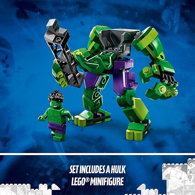 LEGO Marvel Hulk Mech Armor 76241 Avengers Action Figure Set Collectable Super Hero Buildable Toys for Boys and Girls Ages 6 Plus Gift Idea