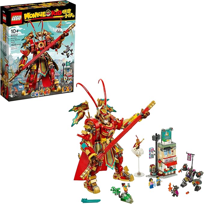 LEGO Monkie Kid: Monkey King Warrior Mech 80012 Toy Building Kit (1629 Pieces)