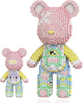 12.6 Princess Teddy Blocks Bear Building Bricks Set - Micro Figure for Adults - Collectible Home Decor for Bedroom or Office - Screen-Free Stress Relief - Gift Idea for Girls &amp Women