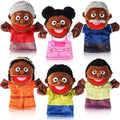 6 Pcs Family Hand Puppets 12 Inch Grandparents Mom &amp Dad Brother &amp Sister Plush Hand Puppet Toys Role-Play Toy Puppets for Kids Storytelling Imaginative Pretend Play Teaching Preschool(6 Fam