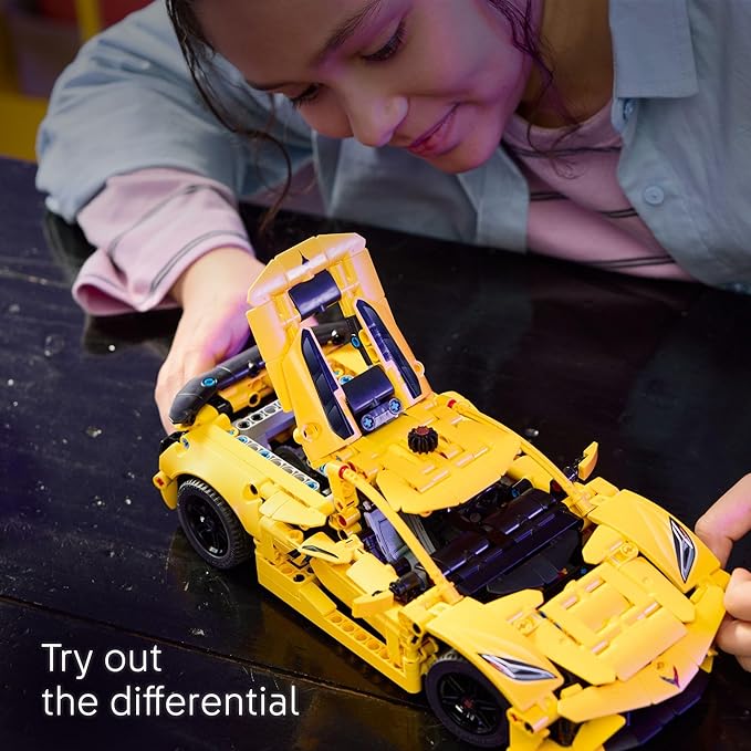 LEGO Technic Chevrolet Corvette Stingray Toy Car - Building Toy Set for Kids Boys and Girls Ages 9+ - Model Car Kit for Display - Gift Idea for Birthday - 42205