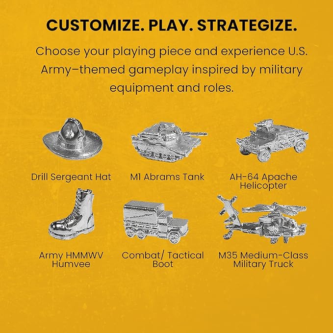 MasterPieces Opoly Board Games - U.S. Army Opoly - Officially Licensed Board Games For Adults Kids &amp Family