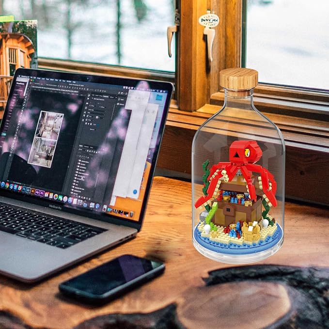 Creative Fish Toy Building SetAdult Mini Animal Friend SetParty Favors Gift for FriendsAnimals Lovers Office Home Decor Building BlockNew Year Easter Birthday Gift for Family(Octopus)