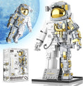 Space Astronaut Building Block for Boy 12+ Astronaut Building Block Set Flexible Space Explorer Toy with Display Stand Cool Spaceman Building Set for Adults 966Pcs