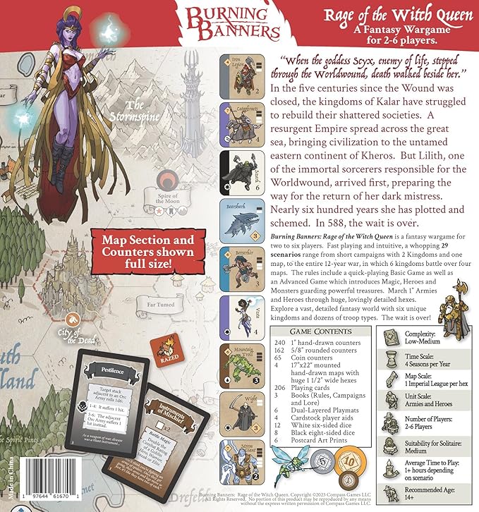 Compass Games Burning Banners: Rage of The Witch Queen Board Game