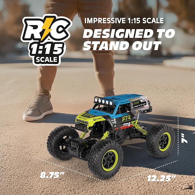 Vaughn Gittin Ford Bronco RC Truck – 1:15 Scale 4WD Remote Control Car Officially Licensed Bronco “Brocky” 2.4GHz Full-Function Control USB Rechargeable Ready to Run