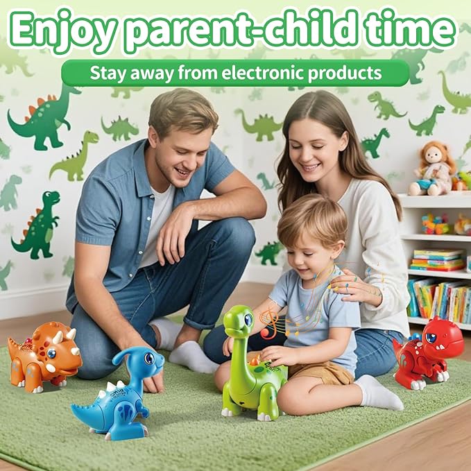 Assembly Dinosaur Toy Set for Kids Ages 3-5 Magnetic Dino Toys with Lights &amp Sounds Take Apart Dinosaur Building Set Creative STEM Educational Gift for Boys Girls