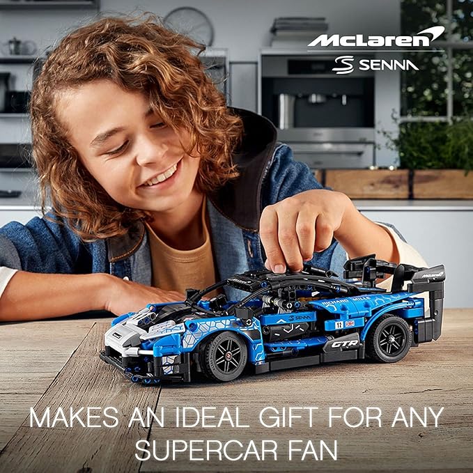 LEGO Technic McLaren Senna GTR 42123 Racing Sports Collectable Model Car Building Kit Car Construction Toy Gift Idea for Kids Boys and Girls