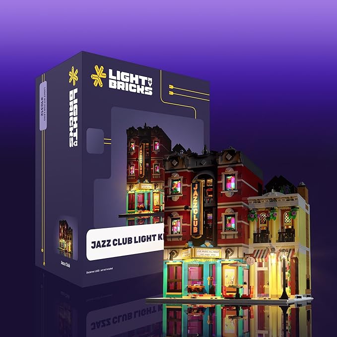 LED Light Kit Compatible with Lego 10312 Jazz Club – Lighting Accessories for Lego Icons Building Set Creative Decorative Upgrade (Model Not Included)