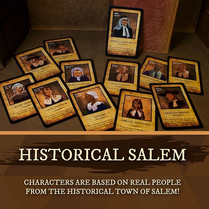 Facade Games Salem 1692 Deluxe Edition Board Game - Witch Hunt Game for Friends and Family - A Game of Cards Strategy Deceit and Luck for 4-12 Players