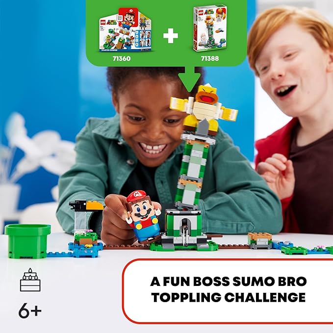 LEGO Super Mario Boss Sumo Bro Topple Tower Expansion Set 71388 Building Kit Collectible Toy for Kids New 2021 (231 Pieces) Multicolor
