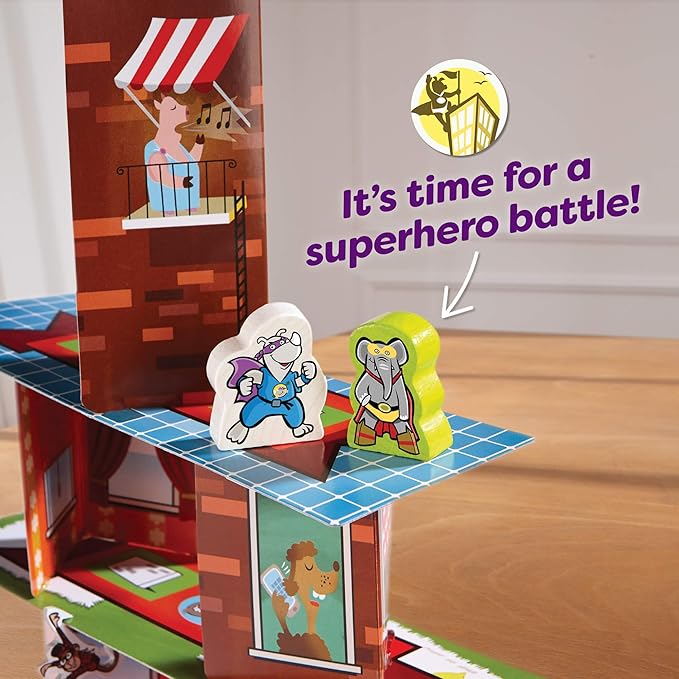 HABA Rhino Hero Super Battle - Exciting 3D Stacking Board Game for Kids &amp Adults Fun Family Games Stacking Card Games for Kids Made in Germany