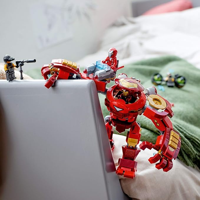 LEGO Marvel Avengers Iron Man Hulkbuster Versus A.I.M. Agent 76164 Cool Interactive Brick-Build Avengers Playset with Minifigures (456 Pieces)