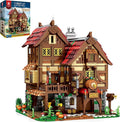 Reobrix Medieval Tavern Building Set European Century Bistro Kit 66018 Collectible Architecture Display with Highly Detailed Wine Cellar &amp Armory Creative Construction Gifts for Adults Teens 1