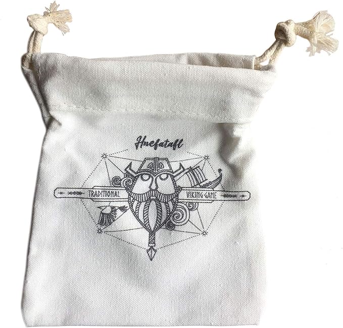 Hnefatafl - The Viking Game - Authentic National Museums Scotland Version | Includes Uniquely Designed Cotton Drawstring Pouch/Bag for Playing Pieces