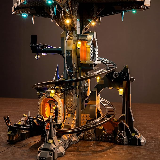 Upgraded Led Light Kit for Lego Gringotts Wizard Bank Horcrux War Building Set Remote Version Compatible with Lego 76417 Best Gifts for Adults (Model Not Included)