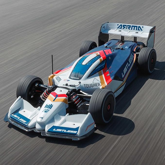 ARRMA RC Race Car 1/7 Limitless 120 8S BLX Speed Machine RTR w AVC White/Blue ARA7816T2