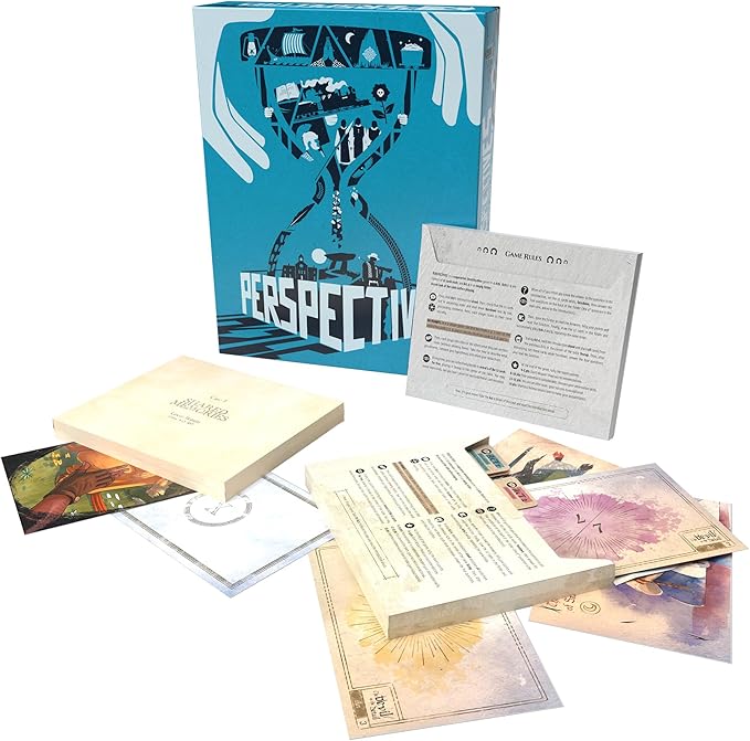 Perspectives (Blue Box) - Mystery Game Cooperative Storytelling Game Collaborative Detective Game for Kids &amp Adults Ages 12+ 2-6 Players 90 Minute Playtime Made by Space Cowboys