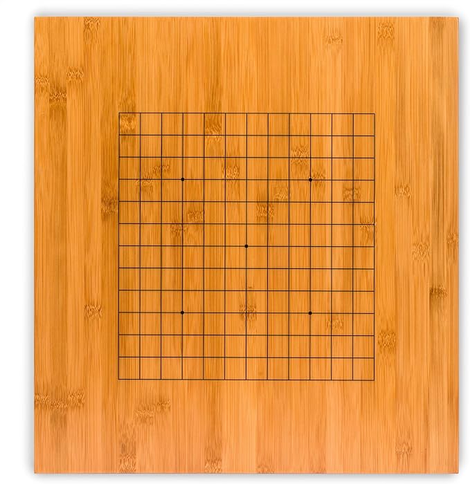 Yellow Mountain Imports Bamboo 2-Inch Reversible 19x19 / 13x13 Go Game Set Board with 9.2mm Double Convex Yunzi Stones and Bamboo Bowls - Classic Strategy Board Game (Baduk/Weiqi)