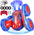 Spider Remote Control Car - 360° Flip RC Toys for 4 5 6 7 8 Year Old Boys 2.4Ghz Double Sided RC Stunt Car with Light Spray Birthday Xmas Gifts for Kids Age 4-6 5-7 8-12