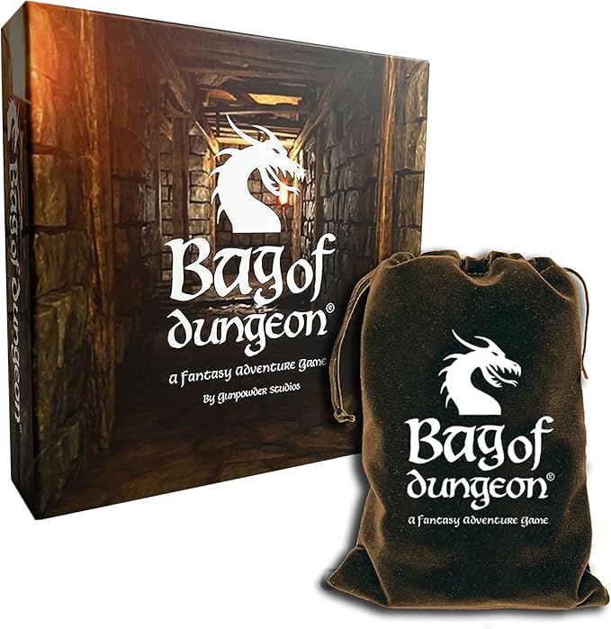 Bag of Dungeon–Fantasy Adventure Board Game for Families &amp RPG Fans | 1–4 Players Ages 7+ | Classic Dungeon Crawler | Portable Tabletop RPG with Endless Replayability