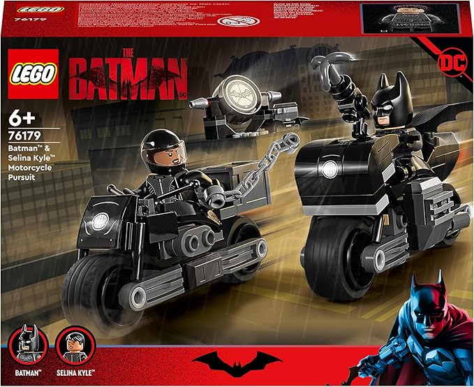 Lego DC Batman: Batman &amp Selina Kyle Motorcycle Pursuit 76179 Building Kit Cool Super-Hero Toy for Kids Aged 6+ (149 Pieces)