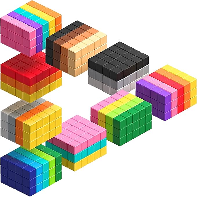 PIXIO Lava - Tiny Magnetic Blocks Building Toy in The Pixel Art Style with Free App - 5/16 Plastic Cubes with 6 Magnets Inside - Open Ended Toy - Creativity Toy for Ages 6+ - 60pcs