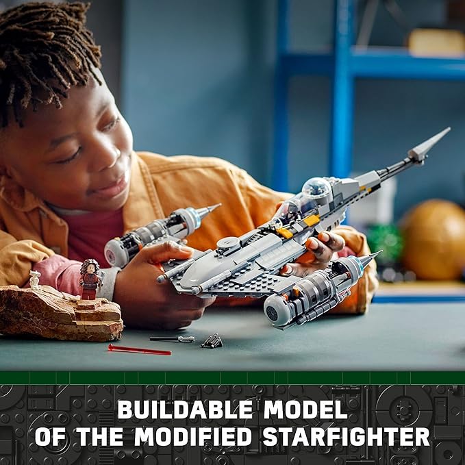 LEGO Star Wars The Mandalorian's N-1 Starfighter 75325 Building Set - The Book of Boba Fett Featuring Baby Yoda Grogu and Droid Toy Figures Birthday Gift idea for Kids Boys &amp Girls Ages 9+