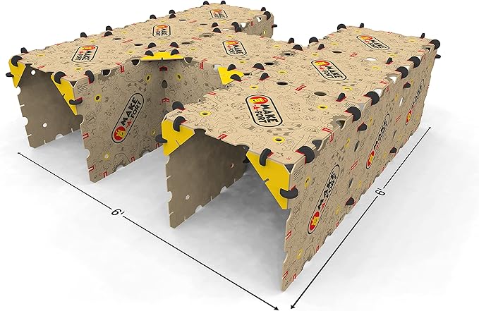 Make-A-Fort Explorer Kit - Build Really Big Forts for Kids - Endless Play for Ages 4 and Up - Build Incredible Forts Mazes Tunnels and More - Durable Reusable and Made in USA