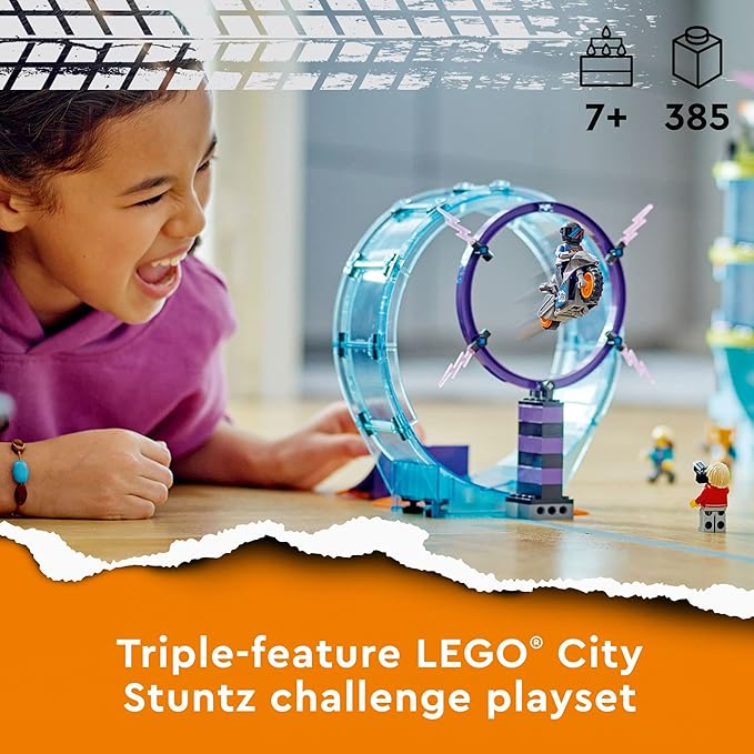 LEGO City Stuntz Ultimate Stunt Riders Challenge 60361 3in1 Stunts for 1 or 2 Player Action with 2 Flywheel-Powered Toy Motorcycles for Kids 2023 Set