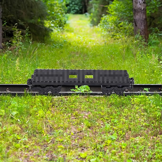6IN1 City Freight Train Car Building Set DIY Toys for Teens and Adults Compatible with Lego 630 Building Accessory (Stone Cart)