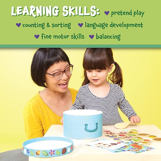 Peaceable Kingdom Acorn Soup Game - Educational Games for Toddlers Includes Instructions and Parent Guide - 2 Year Old and Up