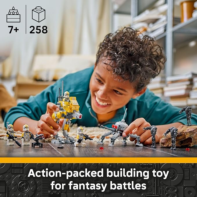 LEGO Star Wars 327th Star Corps Clone Troopers Battle Pack Building Toy - Pretend Play Set for Boys &amp Girls Ages 7+ - Collectible Model Kit &amp Kids Room Decor - Gift Idea for Birthdays - 75431
