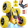 Remote Control CarRC Car Toys for 6-12 Year Old Boys Off Road RC Stunt Car 4WD 360° Rotating Remote Control Car for Kids Boys Girls Gifts for Birthday Christmas Yellow