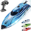 BEZGAR RC Boat 12 inch Remote Control Boat for Kids and Adults 25 KPH Fast RC Speed Boats with 700mAh Battery Ideal Waterproof Toy for Lakes &amp Pools - TX126 Blue