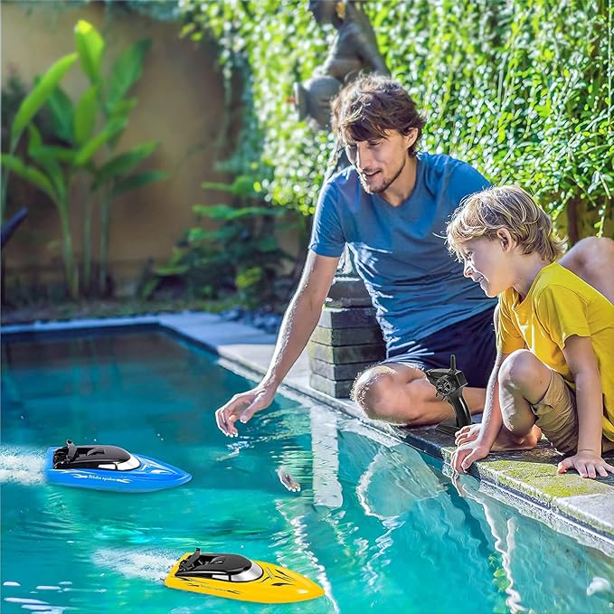 3PACK Remote Control Rc Boat for Kids 2.4Ghz Control Whole Body Waterproof 6 Rechargeable Batteries Summer Water Toys for Pools Lakes River &amp Bathtub.
