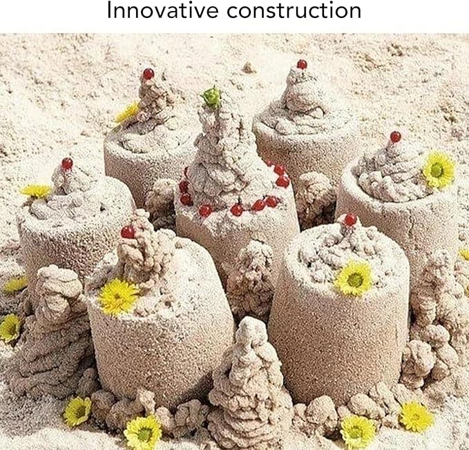 Sand Castle Funnel Toy - DIY Beach Mixing Tool for Kids Spilling Funnel Builder Set with 3D for Spectacular Sandcastle Creations - Outdoor Summer Beach Play (Green)