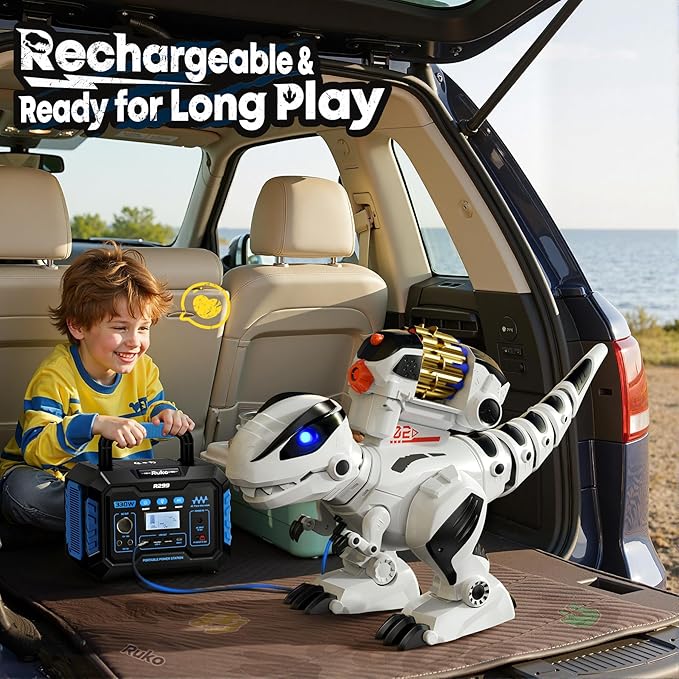 Ruko 8809 Remote Control Robot Dinosaur Toys for Kids Large Rechargeable Toys STEM Programmable Interactive with Sound Effects Birthday Gifts for Boys &amp Girls Age 3 4 5 6 7 8